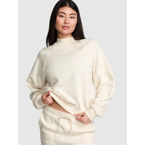 Pink campus fleece mock - campus,