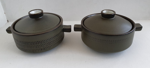 Vintage denby chevron pair - pair, of