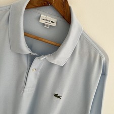 Lacoste Polo Shirt Size FR 8 3XL XXXL Mens Light Blue Classic Fit Short Sleeve