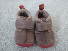 Clarks First Infant Boys Cruiser Fun Dark Brown Suede Shoes UK 2 G Dog Pet Shoe