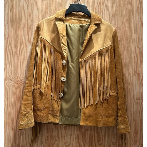 Vintage tan deerskin leather - deerskin,