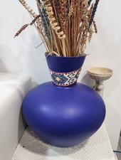 Giant Blue Hand Painted Vases