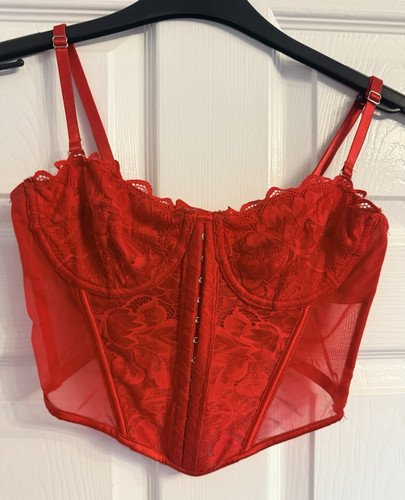 Primark red floral lace - floral,