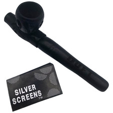 Duft 4 Inch Wooden Wood Smoking Pipe Pocket PLUS 5 Filter Gauze screens