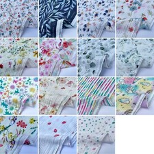 Printed Double Gauze Fabric Cotton Boho Muslin For Nursery Dressmaking Crafting