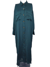 Zara Maxi Shirt Dress Satin