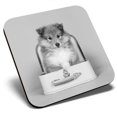 Square single coaster - square, bw