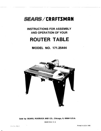 1985 craftsman router table - 1985,