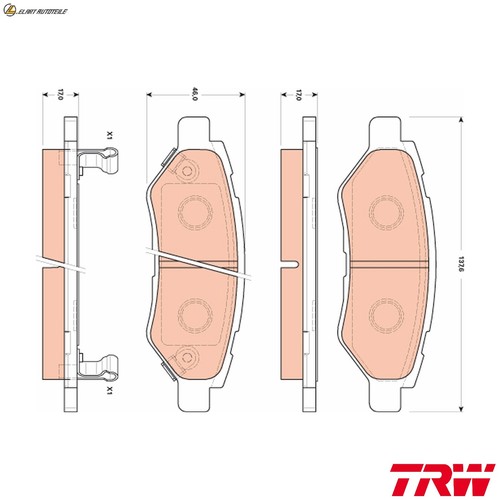 Brake pad set - brake,