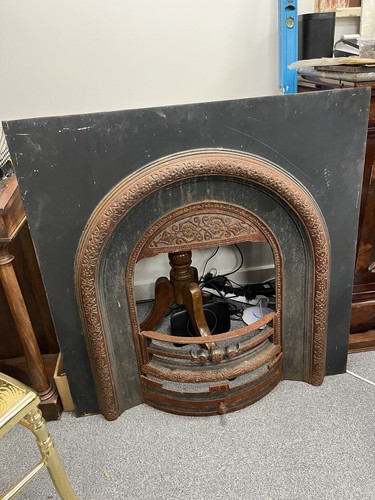 Cast iron arched fireplace - cast,