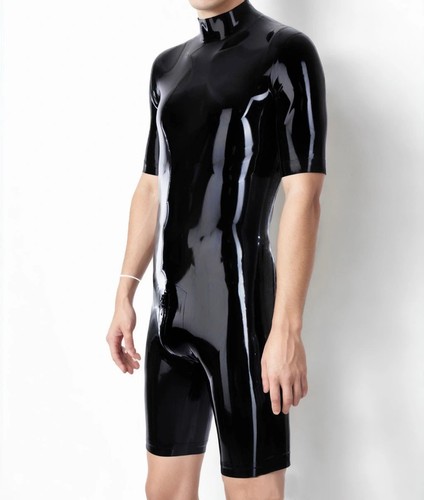 Men latex jumpsuit black - men's,