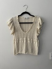 Zara short sleeve pointelle