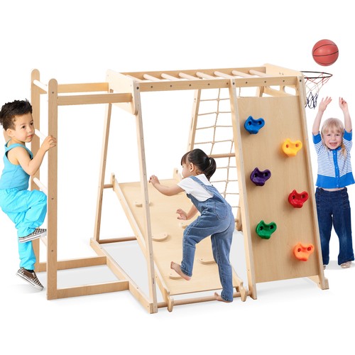 Jungle gym with slide - with,