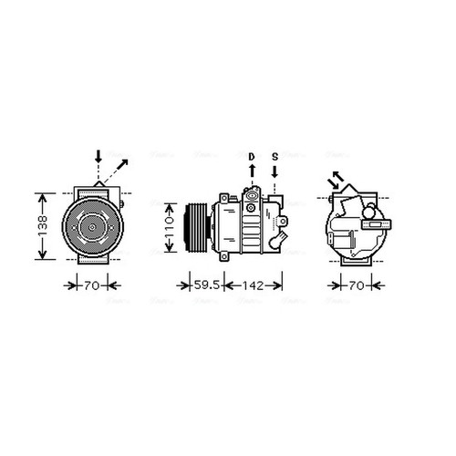 Air con compressor - air, for