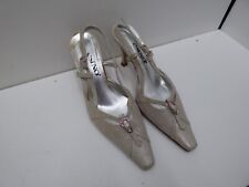 Ladies Esino silver heeled shoes made in italy size 36 (UK 3.5)