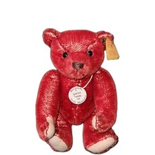Steiff 029226 Bear Red Historic Miniatures II I2cm (1908) with Button & Tags