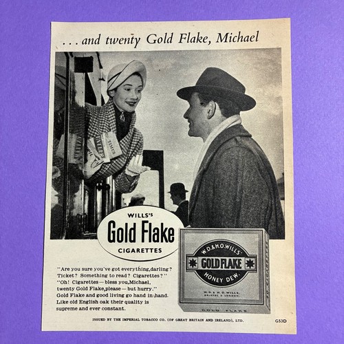Wills gold flake advert 1952 - flake,