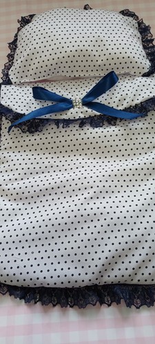 Hand made navy spot dolls - made,