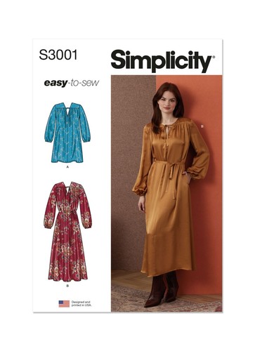 Simplicity 3001 misses dresses - 3001,