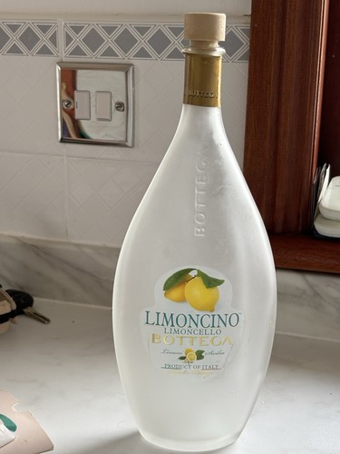Empty limoncello glass bottle - glass,