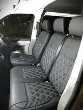 VW Transporter T5 T6 T6.1 Seat Cover 3 Seater 1+2 Front Row With Armrest