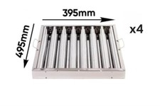 Canopy Grease Baffle Filter Stainless Steel Kitchen Extraction Hood (BOX OF 4)