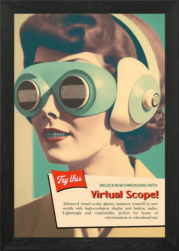 Retro tech framed wall - ii,