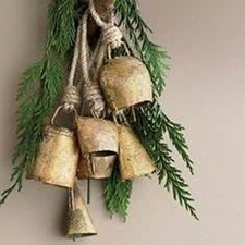 Set of 6pc Harmony Cow Bells Vintage Handmade Rustic Hanging Decor bells