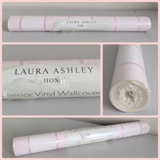 Laura Ashley Wallpaper Stripe Pink x 1 New Roll Made in Great Britain 2010