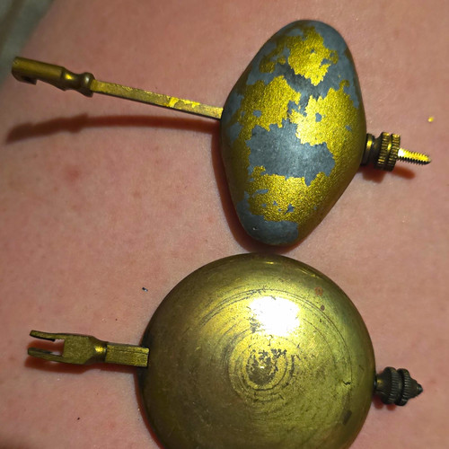 Brass clock pendulum - pendulum, set