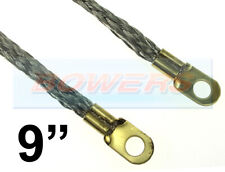 9" 225mm CAR BATTERY BRAIDED METAL EARTH EARTHING NEGATIVE LEAD CABLE WIRE STRAP