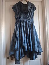  All Saints Shisa Dress UK8 Black Tye Dye Parachute Cotton Vintage