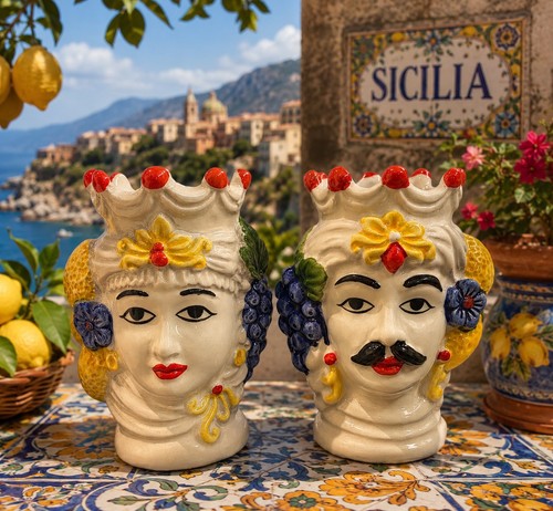 Sicilian testa moro pair - sicilian,