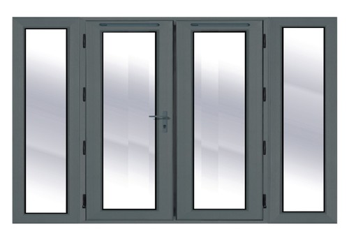 White grey upvc french - &,