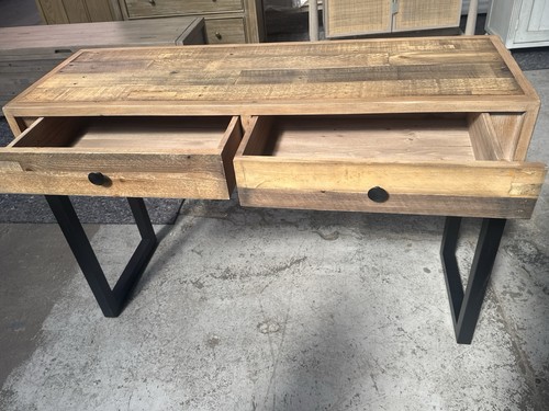 Reclaimed wood console table - reclaimed,