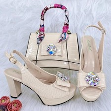 Italian Shoe and Bag Set New