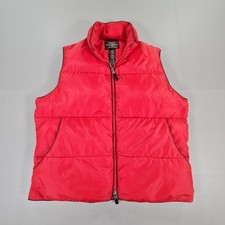 Ralph Lauren Womens Gilet Red Large Puffer Vest Body Warmer Down Fill