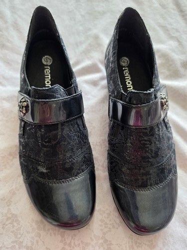 Ladies remonte blue shoes - blue, size