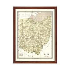 Old Map of Ohio 1845 - Vintage