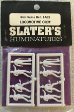 SLATER'S HUMINATURES 4A03 OO/4mm SCALE UNPAINTED LOCOMOTIVE CREW FIGURES