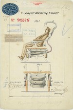 Home Wall Art Print - Vintage Patent Plan - C SINGER ROCKING CHAIR -A4,A3,A2,A1