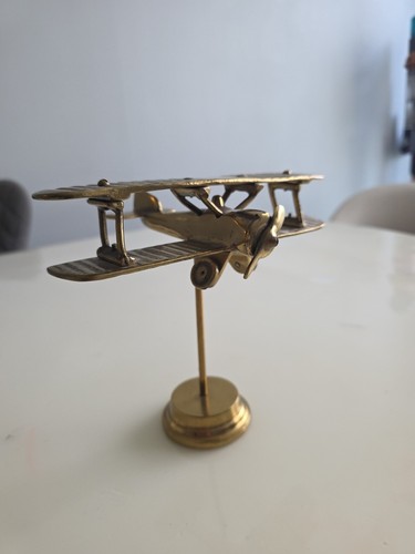 Brass aircraft vintage model - ,