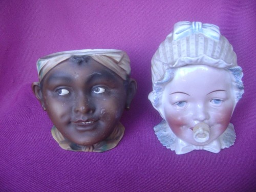 Antique figural tobacco jars - tobacco,
