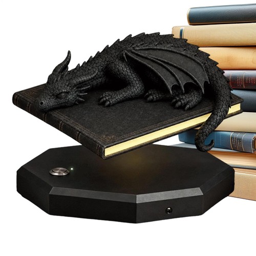 Floating dragon bookshelf - floating, lamp
