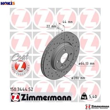 2x BRAKE DISC 150.3444.52 FOR