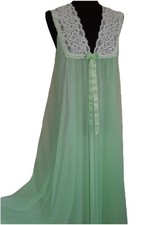 St Michael True Vintage Long Baby Doll Mesh Nightie Lined 36” Bust VGC