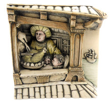 Picturesque Tile Ornament The Chef Wimberley Tales 4" Harmony Kingdom Figurine