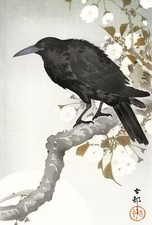 Crow at Full Moon, Ohara Koson