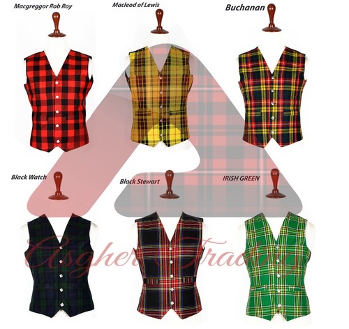 Scottish tartan kilt vest - scottish,