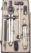 (DAMAGED LID) Students TECHNICAL PRECISION DRAWING SET Technical Compass 